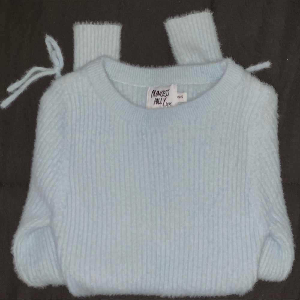 PRINCESS POLLY Long Sleeve scrunchable fuzzy top